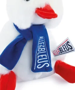 Allez les Bleus - Peluche poussin Cocorico blanc avec écharpe supporter - 20 cm