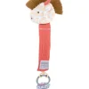 Attache sucette girafe - 18 cm - Corail