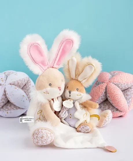 Balle d'activités Lapin de sucre - Rose - 15 cm
