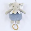 Boite a musique bebe - Elephant bleu - 20 cm