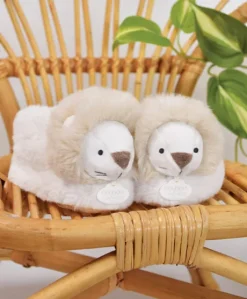 Chaussons bébé en peluche Lion - Unicef - 0-6 mois