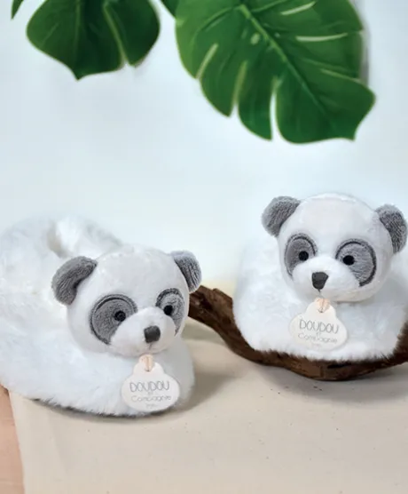 Chaussons bebe en peluche Panda - Unicef - 0-6 mois