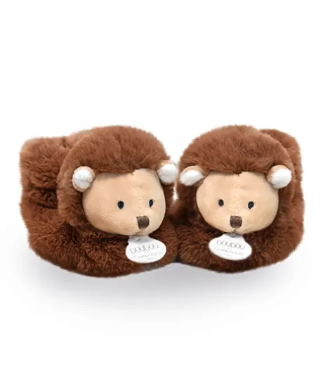 Chaussons bebe en peluche hérisson - Unicef - 0-6 mois