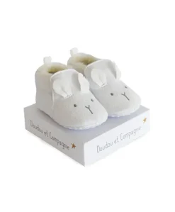 Coffret chaussons Bébé blancs - 0/6 mois