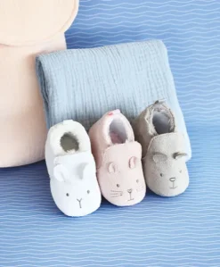 Coffret chaussons Bébé blancs - 0/6  mois