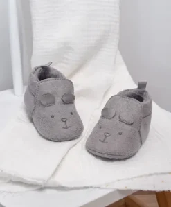 Coffret chaussons Bébé gris - 0/6 mois