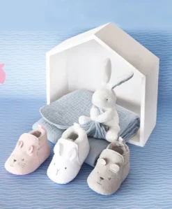 Coffret chaussons Bébé roses - 0/6 mois