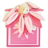 Coffret Doudou lapin pétales Collector rose - 28 cm