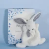 Coffret Mini Doudou Lapin Bleu - Happy Glossy - 17 cm