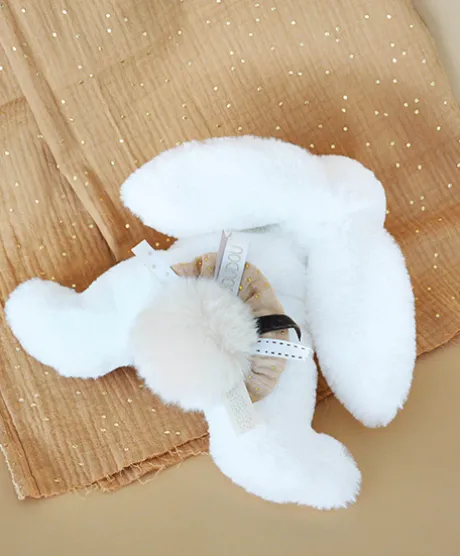 Coffret Pantin Lapin beige - Happy Wild - 25 cm