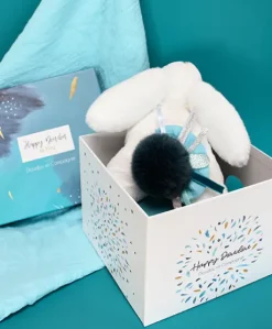 Coffret Pantin Lapin bleu - Happy Pop - 25 cm