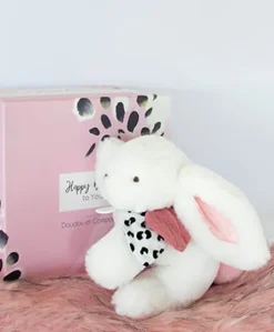 Coffret Pantin Lapin rose - Happy Blush - 25 cm