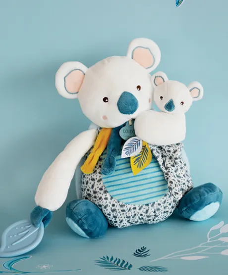 Coffret peluche d'activités Yoca le koala et son bébé - 25 cm