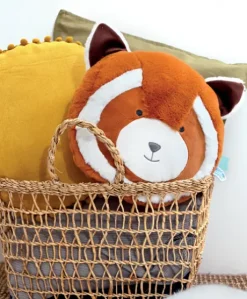 Coussin bebe Panda roux - 30 cm