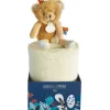 Couverture bébé en polaire avec Doudou Ours - 70 x 100 cm