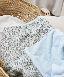 Couverture bébé plaid Douceur Yoca le koala - Bleu - 70 x 100 cm