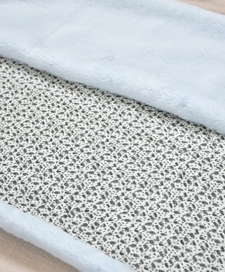 Couverture bébé plaid Douceur Yoca le koala - Bleu - 70 x 100 cm