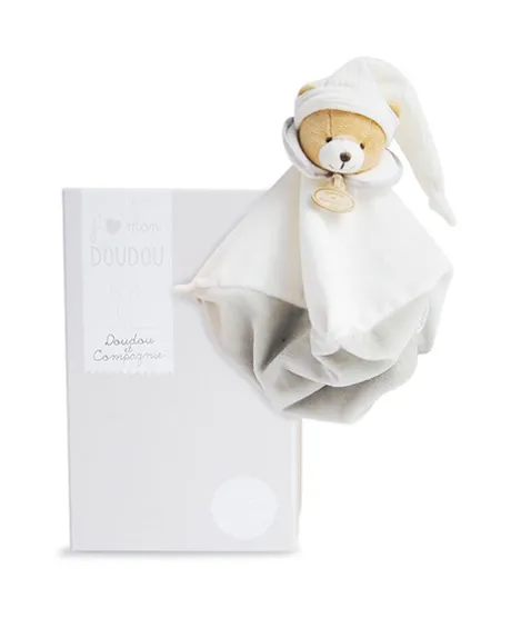 Doudou 202 - L'Original ! - Doudou plat Ours gris - 25 cm