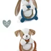 Doudou anneau de dentition - Hochet - HOULAHOP - terracota-bleu marine