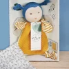 Doudou attache sucette abeille Pollen en coton BIO - 17  cm