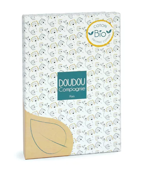 Doudou attache sucette abeille Pollen en coton BIO - 17 cm