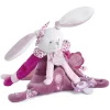 Doudou attache sucette lapin Cerise rose - 17 cm