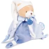 Doudou attache sucette ours Petit chou - Bleu - 17 cm