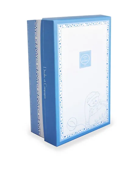 Doudou attache sucette ours Petit chou - Bleu - 17 cm