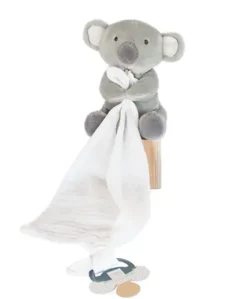 Doudou attache sucette peluche Koala - 12 cm - Unicef