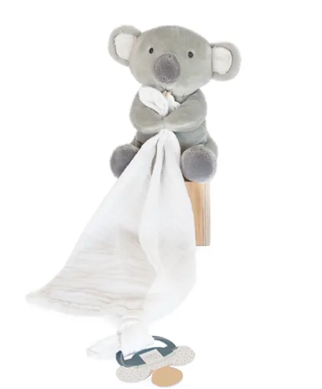 Doudou attache sucette peluche Koala - 12 cm - Unicef