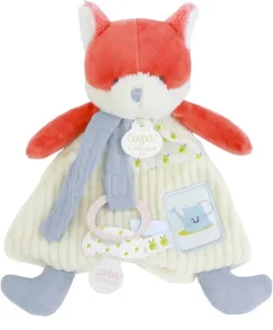 Doudou attache-sucette Renard Romarin - 19 cm