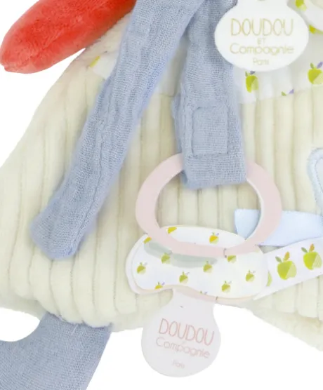 Doudou attache-sucette Renard Romarin - 19 cm