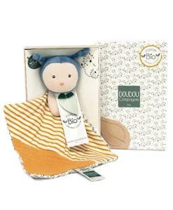 Doudou bébé abeille Pollen en coton BIO - 20 cm - modèle aléatoire