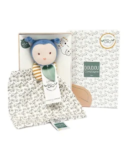 Doudou bébé abeille Pollen en coton BIO - 20 cm - modèle aléatoire