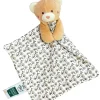 Doudou bébé ours en coton BIO - 20 cm - modèle aléatoire