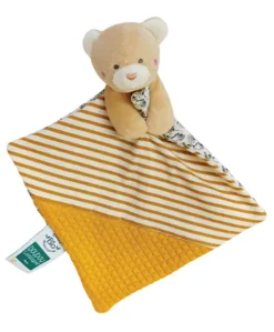 Doudou bébé ours en coton BIO - 20 cm - modèle aléatoire