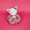 Doudou Chat rose - Cocon - Balle d'éveil - 3 EN 1