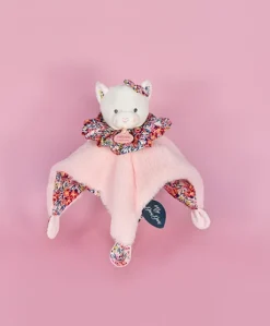 Doudou Chat rose - Cocon - Balle d'éveil - 3 EN 1