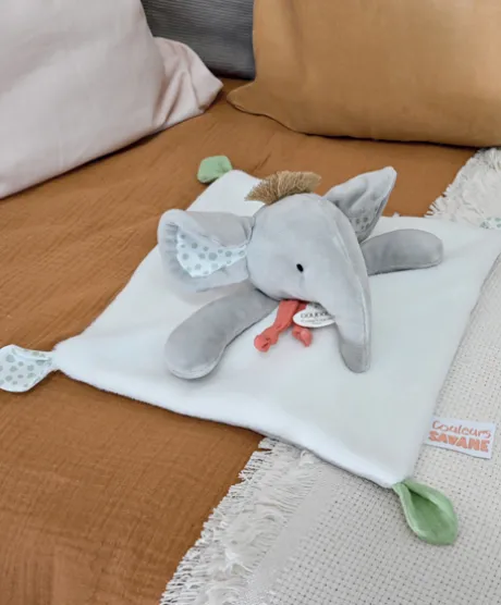 Doudou elephant gris - 25 cm
