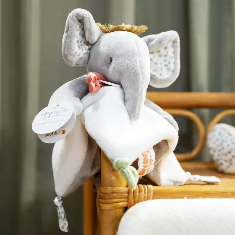Doudou elephant gris - 25 cm