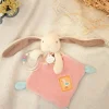 Doudou hochet bebe lapin rose - LAPIN CIBOULETTE - 21 cm