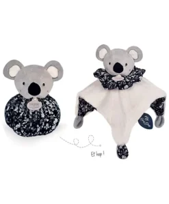 Doudou Koala gris - Cocon - Balle d'éveil - 3 EN 1 - 25 cm