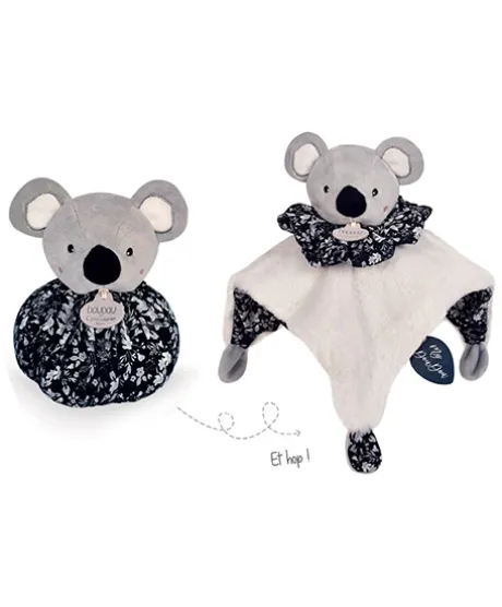 Doudou Koala gris - Cocon - Balle d'éveil - 3 EN 1 - 25 cm