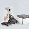Doudou Koala gris avec mouchoir - BOH'AIME - 12 cm