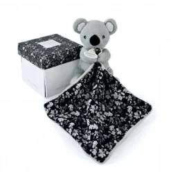 Doudou Koala gris avec mouchoir - BOH'AIME - 12 cm