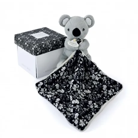 Doudou Koala gris avec mouchoir - BOH'AIME - 12 cm