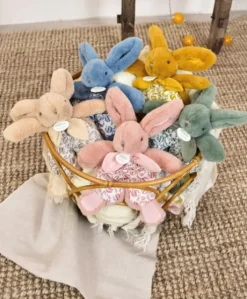 DOUDOU® lapin beige - Doudou plat - 18 cm