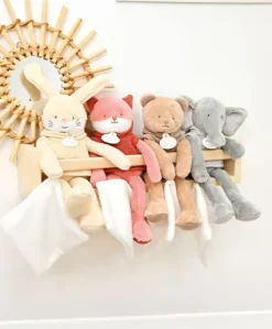 Doudou Lapin beige avec mouchoir - Sweety - 25 cm