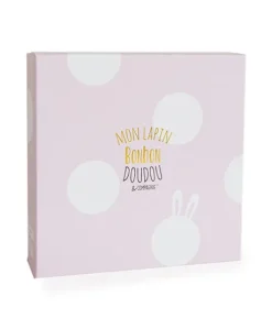 Doudou Lapin Bonbon Rose - 26 cm