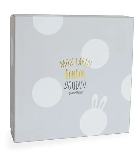 Doudou Lapin Bonbon Taupe - 26 cm